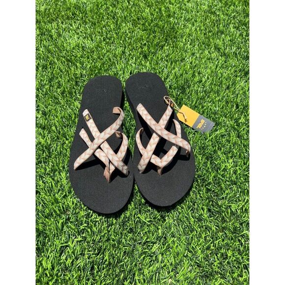 Teva Women's Olowahu Sandals Black/Multi Size 10 Comfort Stylish For Summer Fun - Picture 7 of 13